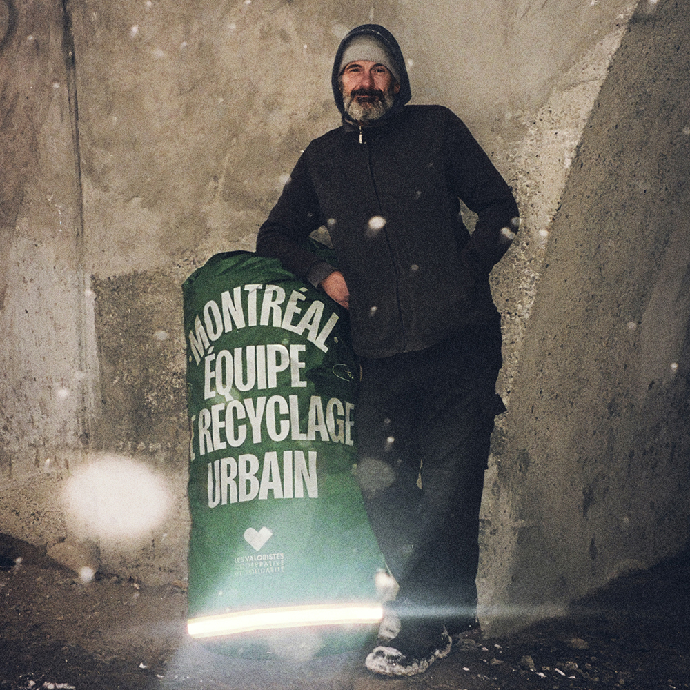 Binner beside Dignity Bag